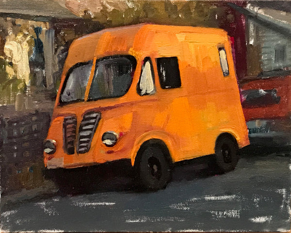 Orange Metro (10x8 inches, framed)