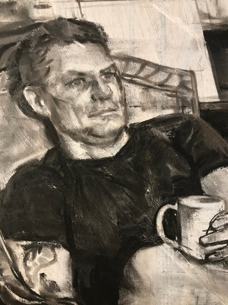 Alec Laughlin in studio (33x51.5 inches, framed)