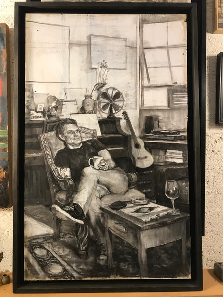 Alec Laughlin in studio (33x51.5 inches, framed)
